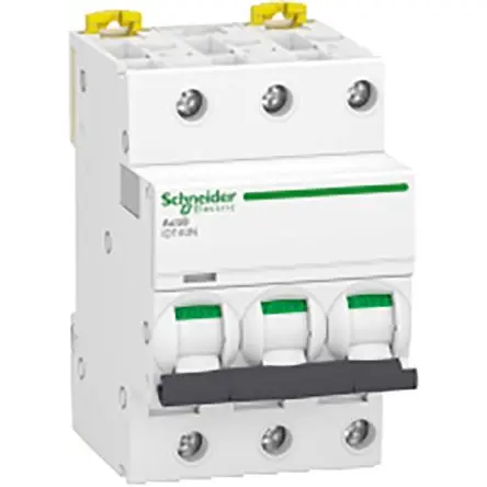 Produktfoto 1 von Schneider Electric Acti9 iDT40N Miniaturüberlastschalter Typ D, Pol 3-polig 16A, Abschaltvermögen 10 kA Acti9