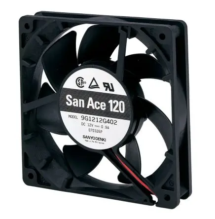 Sanyo Denki 9G DC-Axiallüfter, Kugellager, 12 V dc / 6.96W, 119 x 119 x 25mm, 195.4m³/h