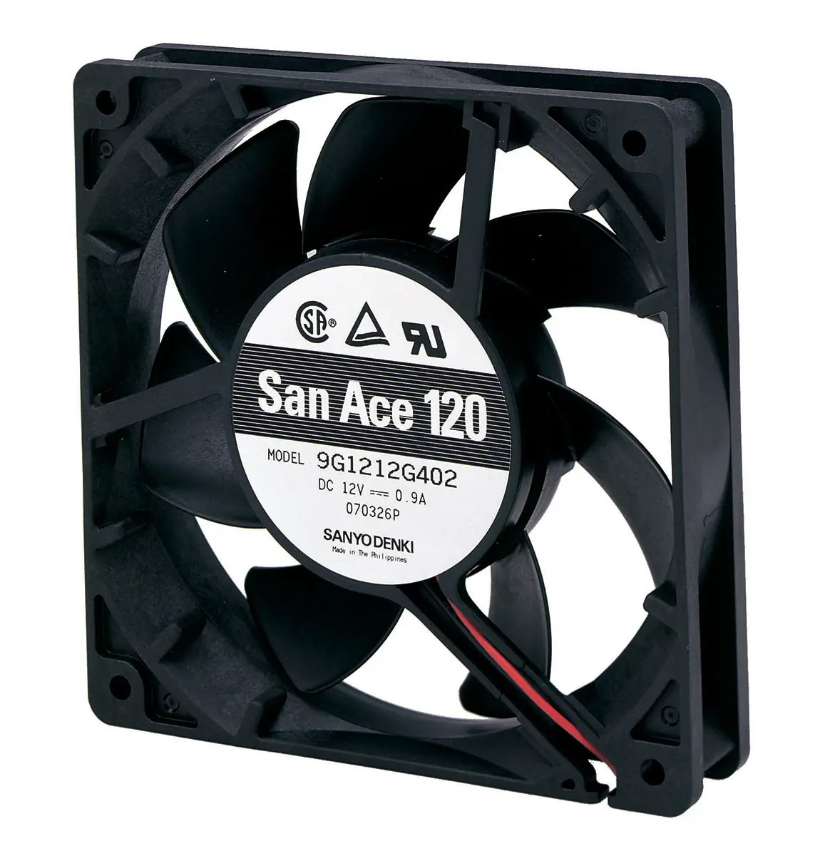 Produktfoto 1 von Sanyo Denki 9G DC-Axiallüfter, Kugellager, 24 V dc / 1.92W, 119 x 119 x 25mm, 100.2m³/h