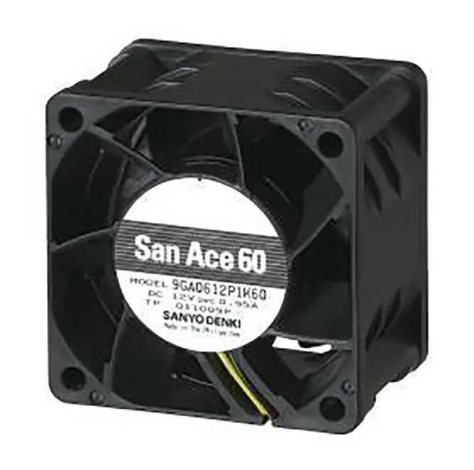 Produktfoto 1 von Sanyo Denki 9GA DC-Axiallüfter, Kugellager, 12 V dc / 11.4W, 60 x 60 x 38mm, 90m³/h