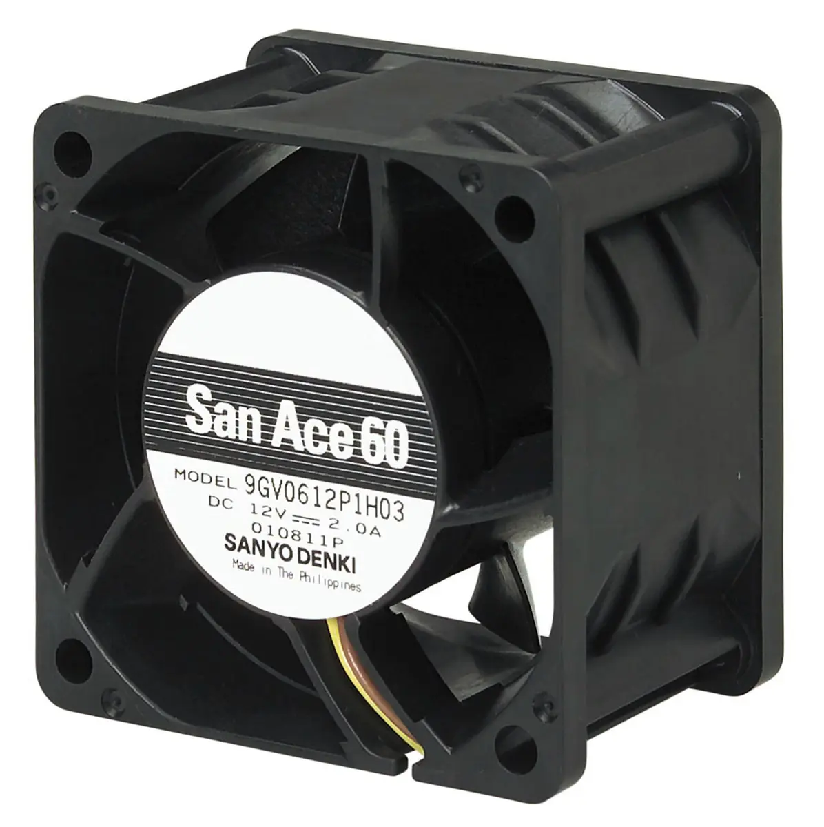 Produktfoto 1 von Sanyo Denki 9GV DC-Axiallüfter, Kugellager, 24 V dc / 33.6W, 60 x 60 x 38mm, 142.7m³/h