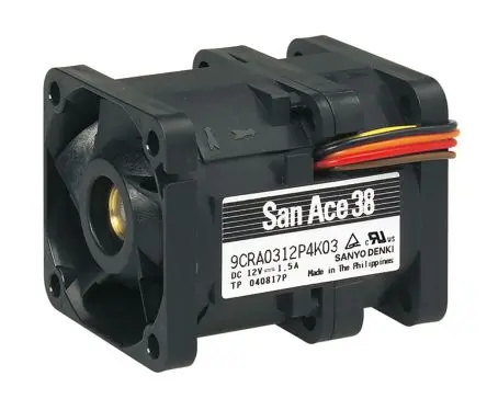 Produktfoto 1 von Sanyo Denki 9CRA Axiallüfter, Kugel, 12V dc / 18 W 1.5 A, 27.2 cfm IP68 38 mm 38mm 48 mm
