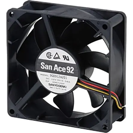 Sanyo Denki 9G DC-Axiallüfter, Kugellager, 24 V dc / 4.56W, 92 x 92 x 32mm, 120.1m³/h