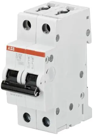 Produktfoto 1 von ABB System Pro M Compact Miniaturüberlastschalter Typ D, Pol 2-polig 2A 400V ac, Abschaltvermögen 10 kA System Pro M