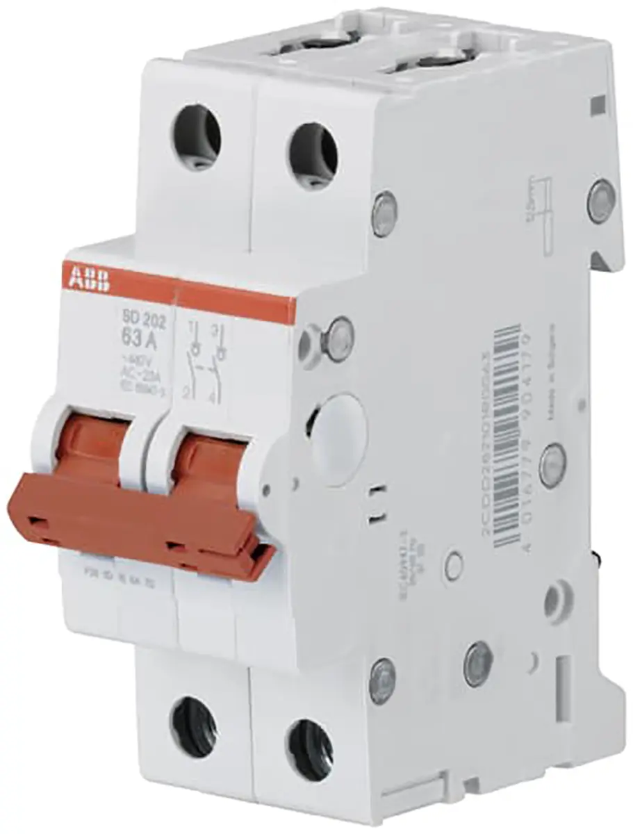 Produktfoto 1 von ABB SD200 Miniaturüberlastschalter, Pol 2-polig 40 A 462 V ac SD200 131 V dc