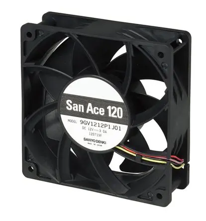 Sanyo Denki 9GV DC-Axiallüfter, Kugellager, 24 V dc / 36W, 120 x 120 x 38mm, 6400U/min, 380.6m³/h