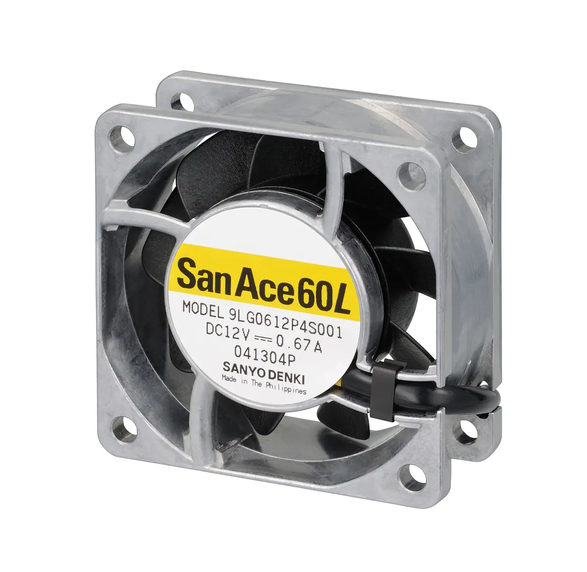 Produktfoto 1 von Sanyo Denki 9LG DC-Axiallüfter, Kugellager, 24 V dc / 4.56W, 60 x 60 x 25mm, 65.9m³/h
