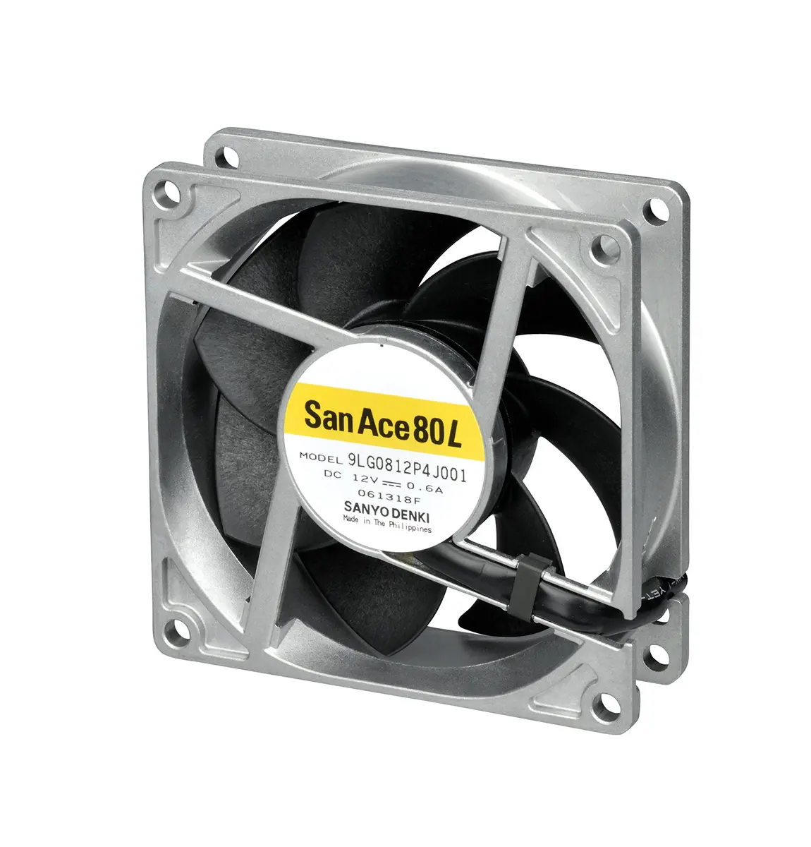 Produktfoto 1 von Sanyo Denki 9LG DC-Axiallüfter, Kugellager, 24 V dc / 6.72W, 80 x 80 x 25mm, 124m³/h