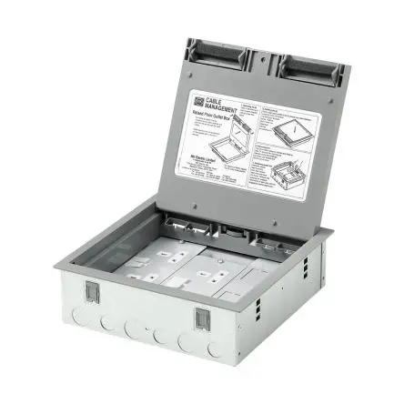 Produktfoto 1 von MK Electric Bodentank Grau, 3 Fächer 272mm x 272 mm 32 mm