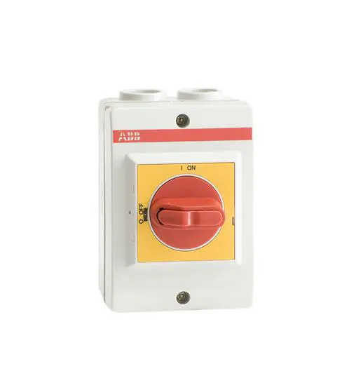 Produktfoto 1 von ABB Trennschalter 3-polig 16A Rot/Gelb IP 65 750V 3-phasig Öffner, Schließer