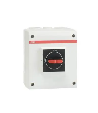Produktfoto 1 von ABB OTP Trennschalter 4-polig DIN-Hutschiene 32A 1.6 W Schwarz IP65 4-phasig