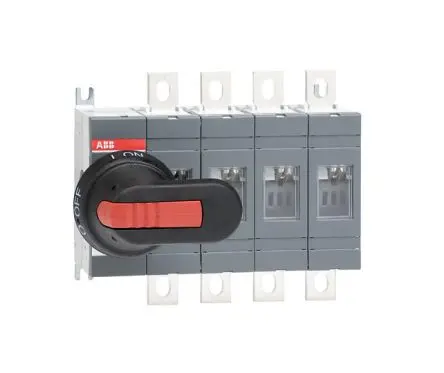 Produktfoto 1 von ABB Trennschalter 4-polig DIN-Hutschiene 16A Schwarz IP00 4-phasig