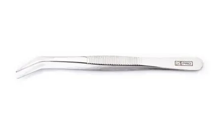 Produktfoto 1 von RS PRO Edelstahl Pinzette, 125mm, Spitze Abgerundet 1-teilig