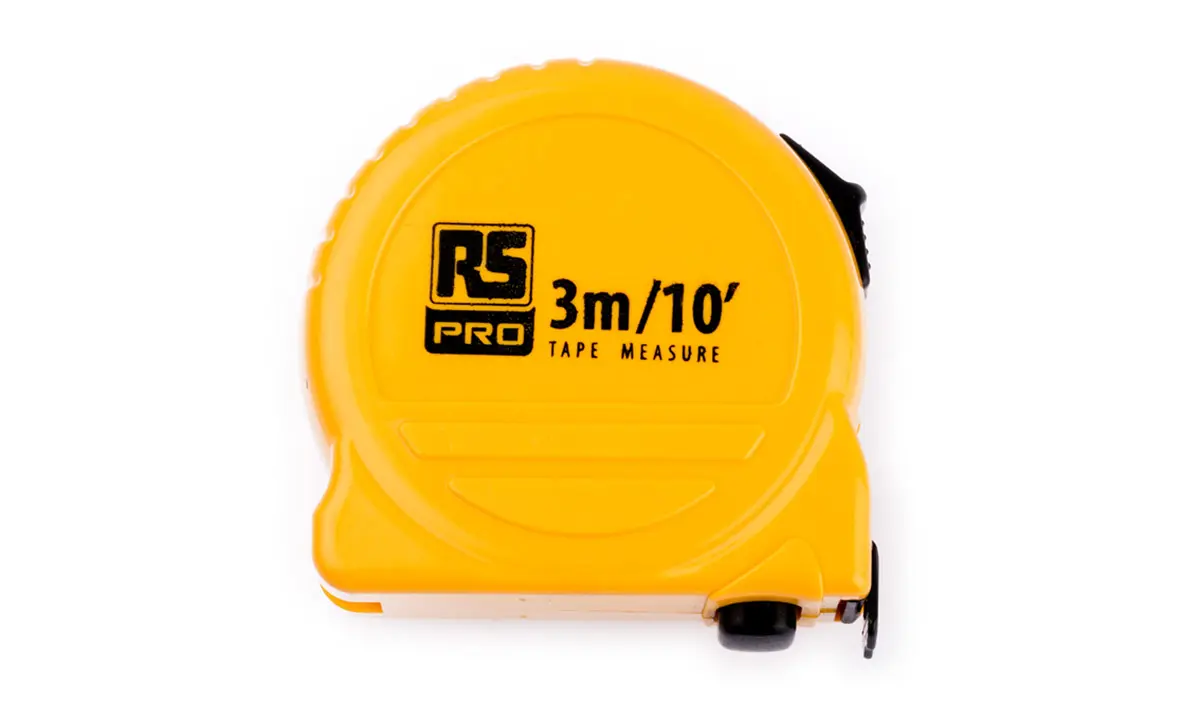 Produktfoto 1 von RS PRO Maßband, L. 3 m Zoll, Metrisch 16 mm