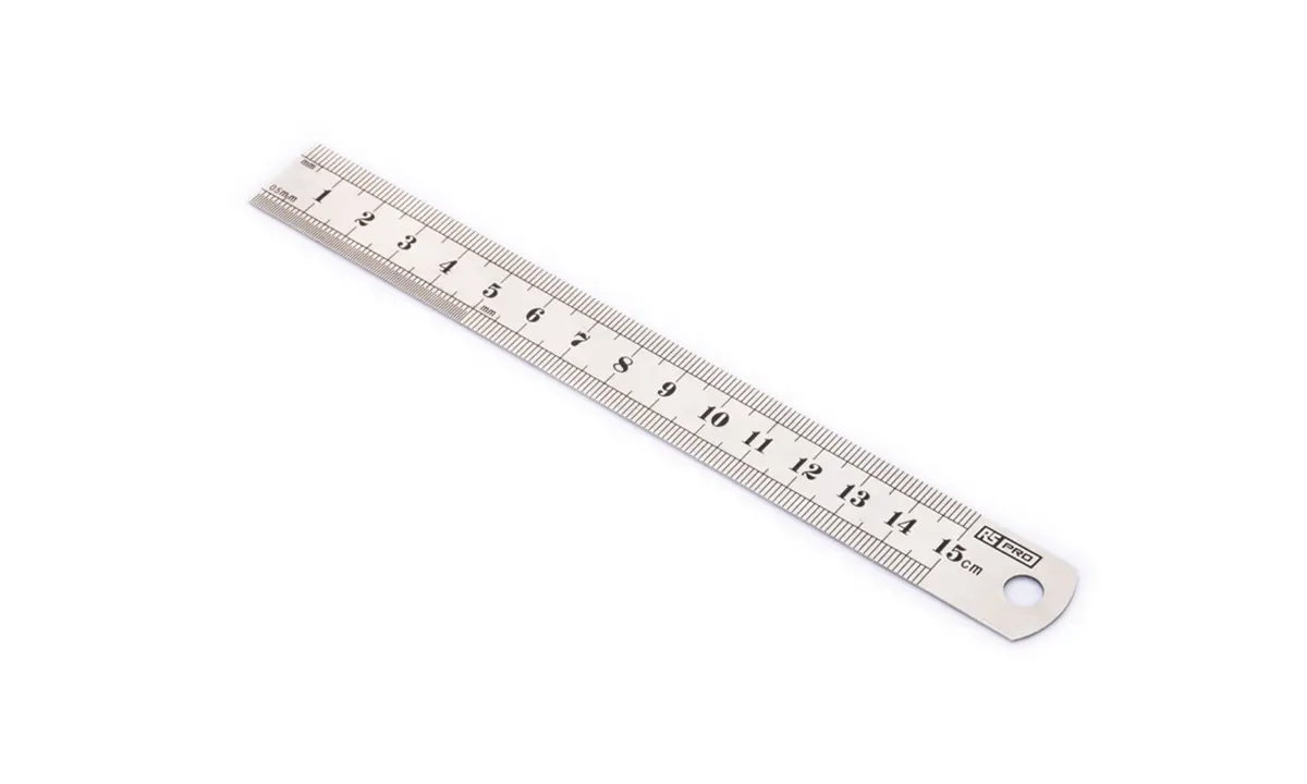 Produktfoto 1 von RS PRO Edelstahl Lineal Metrisch 150 mm x 19.2 mm