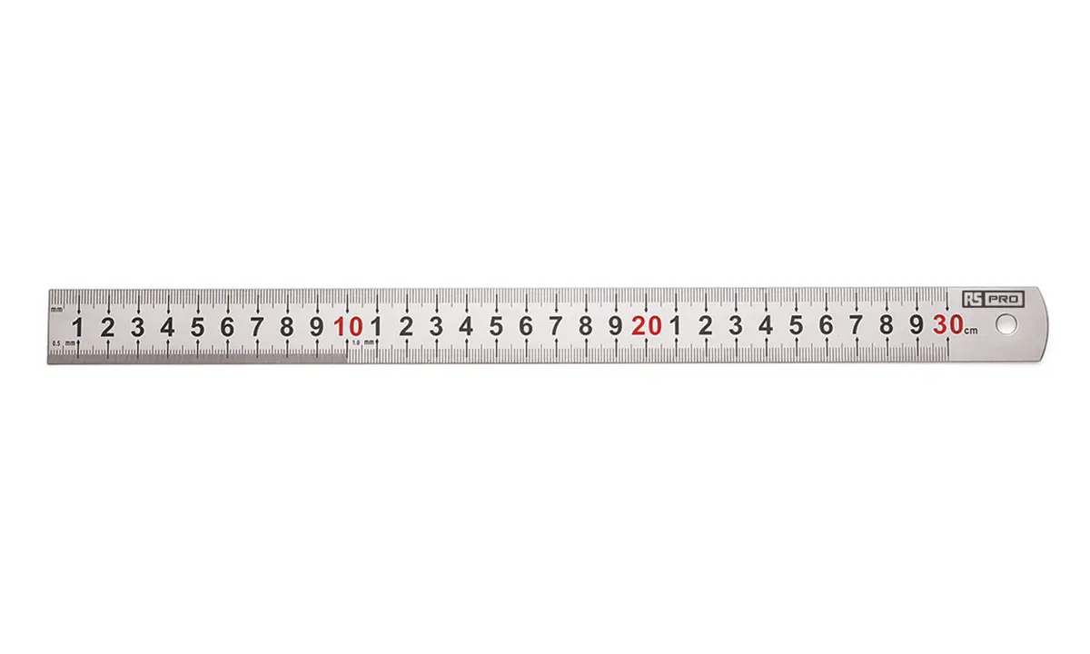 Produktfoto 1 von RS PRO Edelstahl Lineal Metrisch 300 mm x 25 mm