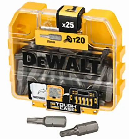 Produktfoto 1 von DeWALT T20 x 25 mm Schraubbit, Sechskant, 25-teilig, 25mm