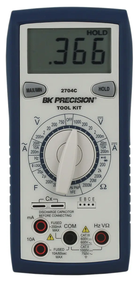 Produktfoto 1 von BK Precision Tragbar Digital Multimeter, CAT, CAT III, 2 Ω