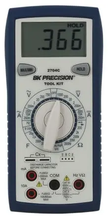 Produktfoto 1 von BK Precision Tragbar Digital Multimeter, CAT, CAT III, 2 Ω