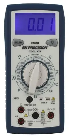 Produktfoto 1 von BK Precision Tragbar Digital Multimeter, CAT, CAT III 750 V ac / 200 mA ac 200 mA dc