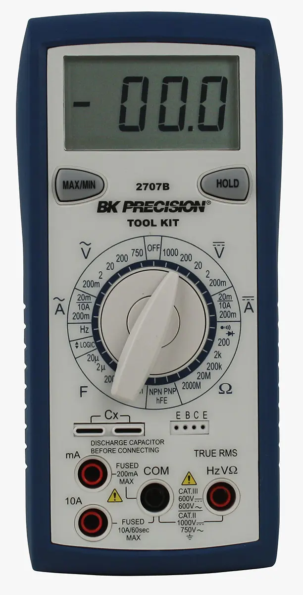 Produktfoto 1 von BK Precision Tragbar Digital Multimeter Echteffektivwert, CAT, CAT III