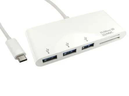 Produktfoto 1 von RS PRO, USB Typ C, USB Typ A USB-Hub, 3 USB Ports, USB 3.0, USB