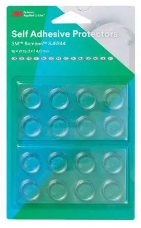 Produktfoto 1 von 3M SJ5344 Selbstklebende Füße, Rund, 4.1 mm, ø 19.1 mm, Polyurethan, L. 50 ft, 66 °C max.
