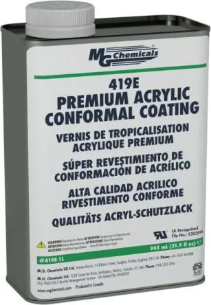 Produktfoto 1 von MG Chemicals Acrylat, Leiterplatte Konforme Beschichtung Klar, Zinn -65 °C 945 ml 130 °C