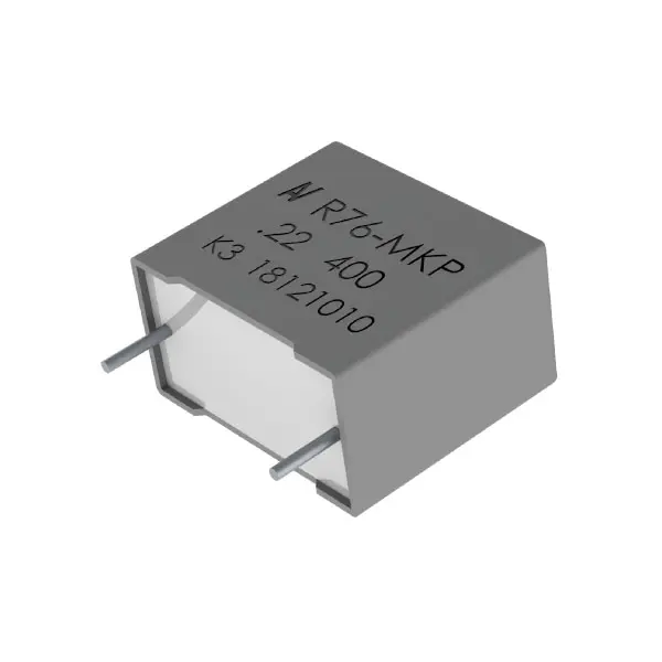 Produktfoto 1 von KEMET R76_125C, AEC-Q200 Folienkondensator 220nF ±5% / 2 kV dc, 700 V ac, THT Raster 27.5mm