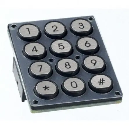 Produktfoto 1 von APEM Tastatur (4 x 3) 12-Tasten ABS Matrix Beleuchtet IP65