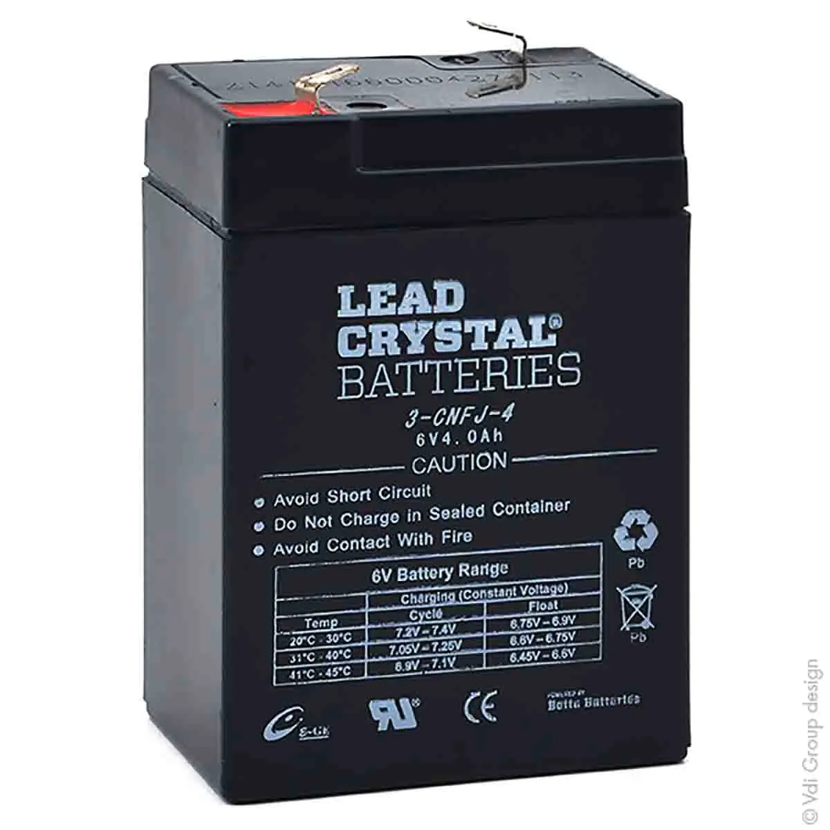 Produktfoto 1 von ENIX Energies Abgedichteter Bleiakku, 6V / 4Ah, Standard-Anschluss