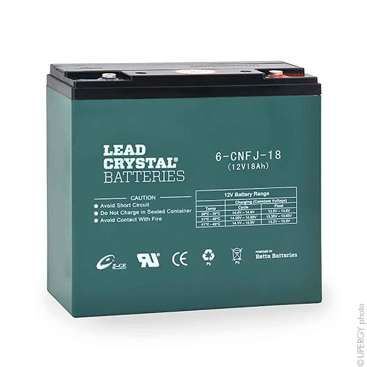 Produktfoto 1 von ENIX Energies Abgedichteter Bleiakku, 12V / 18Ah, Standard-Anschluss