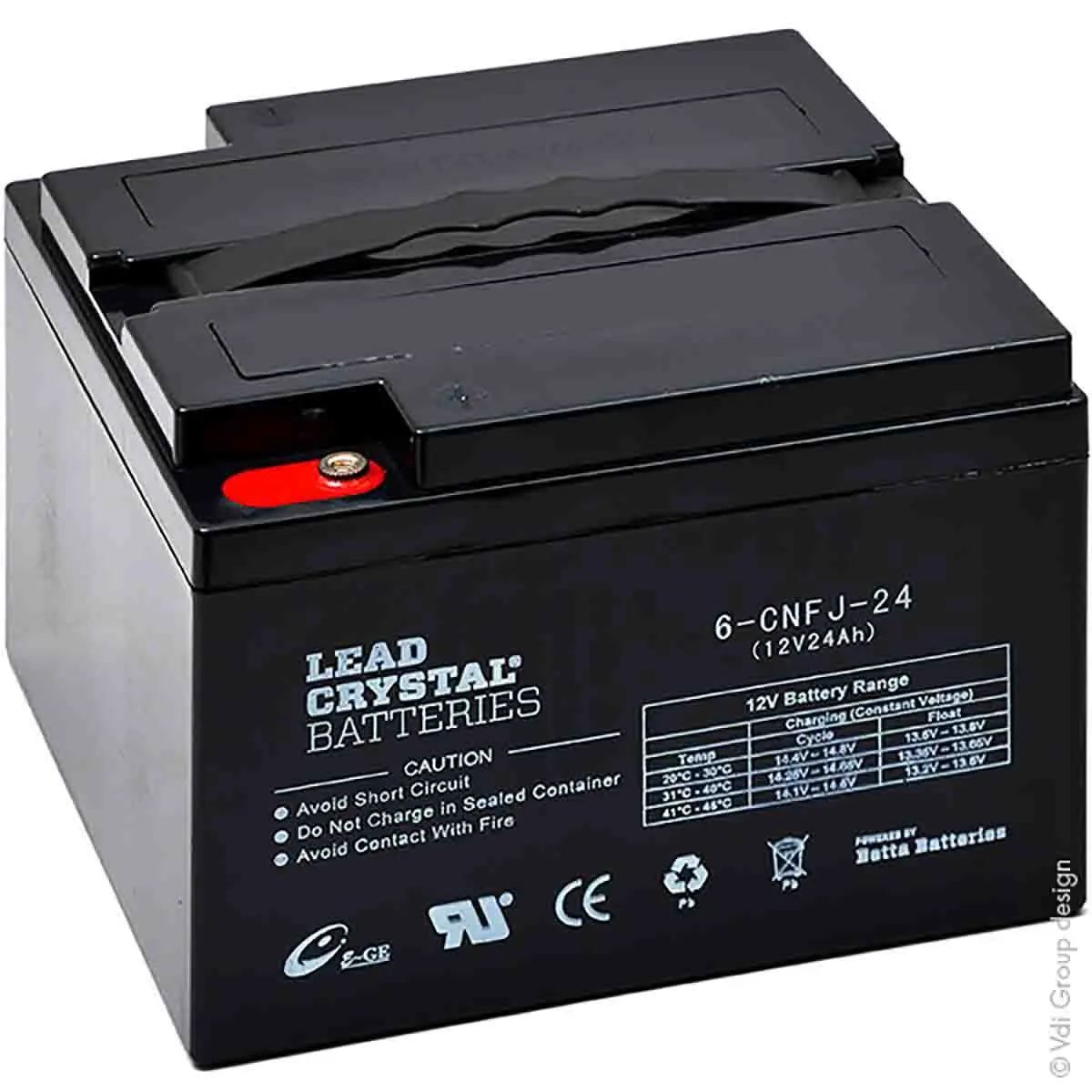 Produktfoto 1 von ENIX Energies Abgedichteter Bleiakku, 12V / 24Ah, Standard-Anschluss
