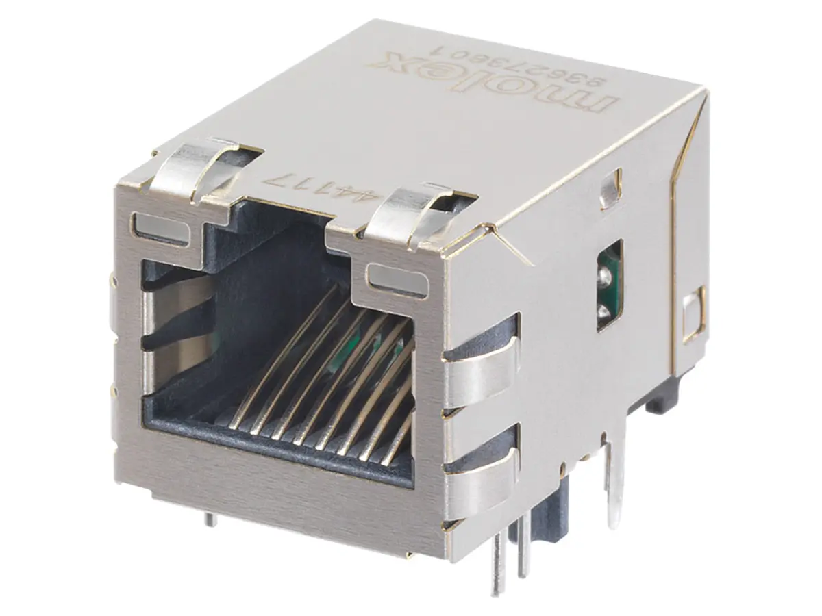 Produktfoto 1 von Molex 93627 Buchse RJ45-Steckverbinder, 2-Port 8-polig Abgeschirmt Panel gewinkelt