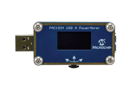 Produktfoto 1 von Microchip LED-Matrix LED-Treiberevaluierungskit Leistungsmessgerät, PAC1934 USB A PowerMeter, PAC1934