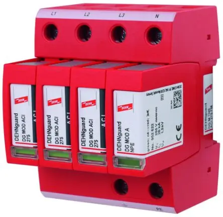 Dehn DG M TNS ACI Überspannungsableiter Typ 2/Klasse Ii 275V, DIN-Hutschiene, -40 °C→80 °C
