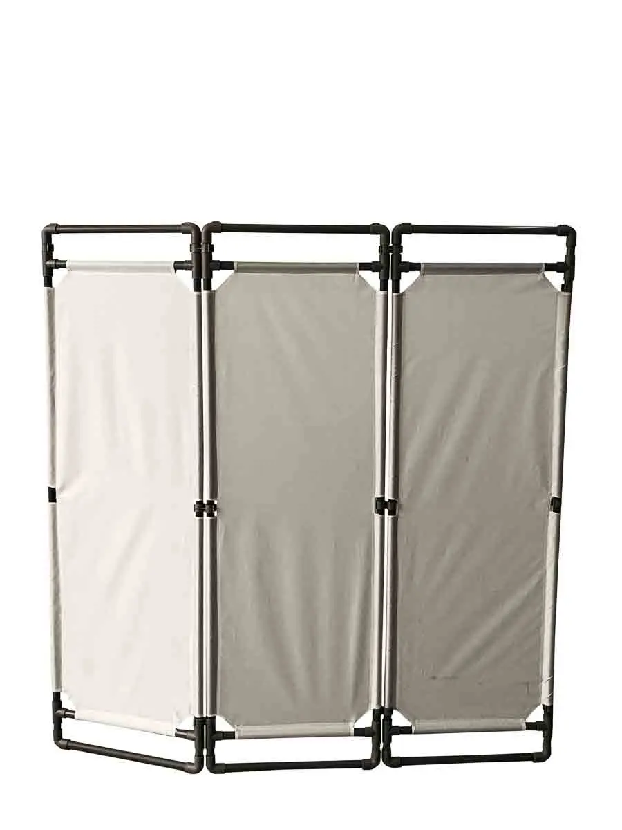 Produktfoto 1 von RS PRO Faltbarriere PVC Grau Sicherheits-Absperrung