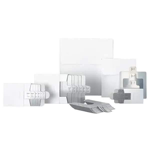 Produktfoto 1 von SKF Zugeschnittene Beilagscheibe, Edelstahl, 125 mm x 1 mm x 45 mm x 125 mm Grau