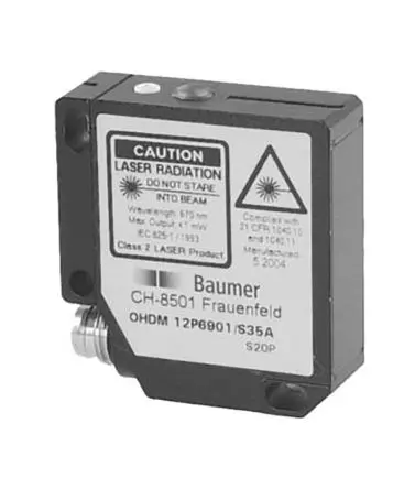 Produktfoto 1 von Baumer OHDM 12P Kubisch Optischer Sensor, Hintergrundunterdrückung, PnP Ausgang, 4-polig M8