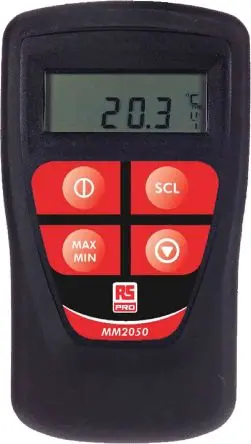 Produktfoto 1 von RS PRO Digitales Thermometer, Verdrahtet, 1 bis 850 °C ±0.05 % max, Messelement Typ Pt100