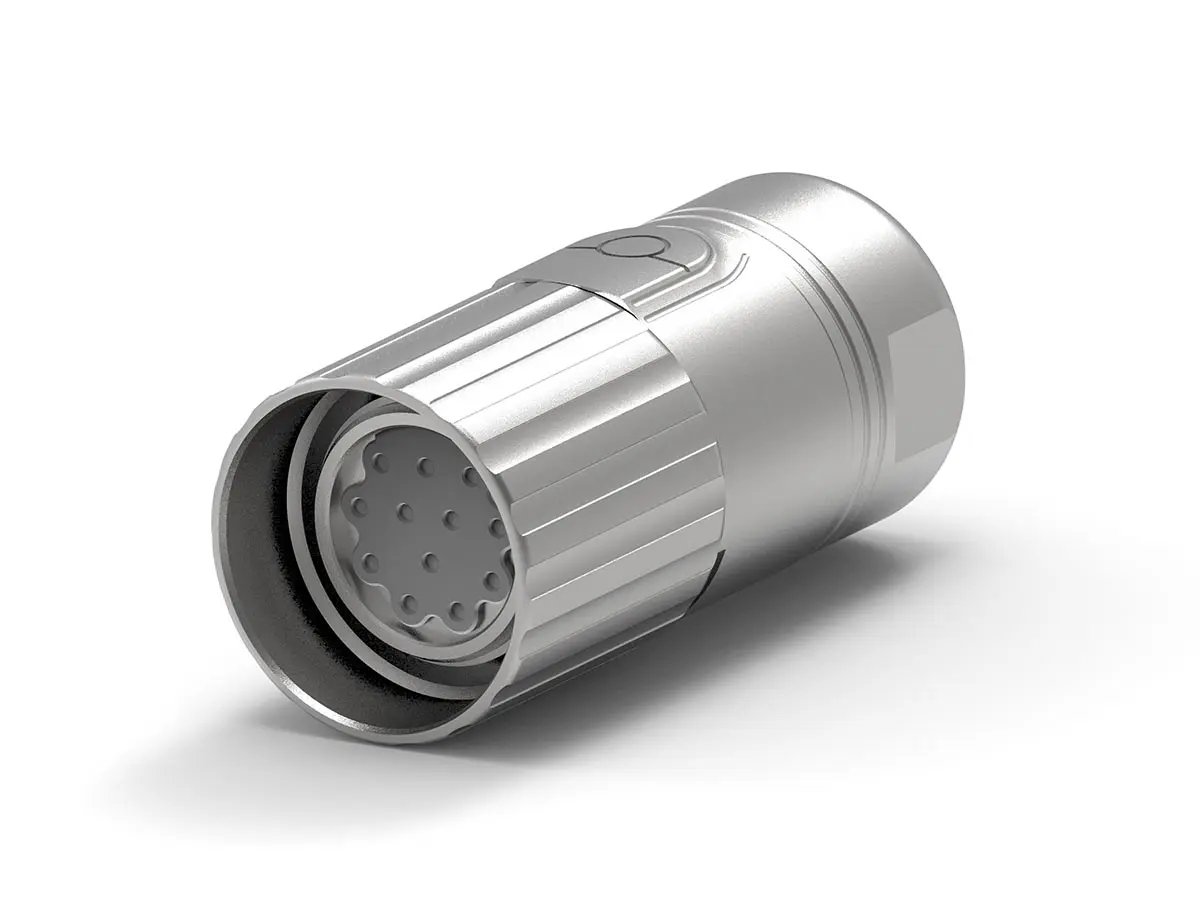 Produktfoto 1 von TE Connectivity Speedtec 623 23 mm Standard Rundsteckverbinder Stecker 12-polig Stecker 7A Kabel IP40
