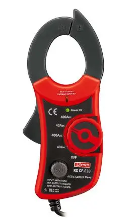 Produktfoto 1 von RS PRO Wechselstrom/Gleichstrom Stromzange 400 A Ø 30 mm / 400 A Strom