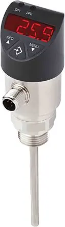 Produktfoto 1 von WIKA Temperatur Widerstandsthermometer Edelstahl ±0.5 % of Span + Temperature sensor error, -20 °C → 80 °C, 10 m Leitung
