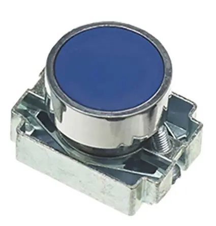 Produktfoto 1 von RS PRO RCAS Drucktastenkopf Ø 22 mm, Blau Tastend Rund Rund Metall, IP65