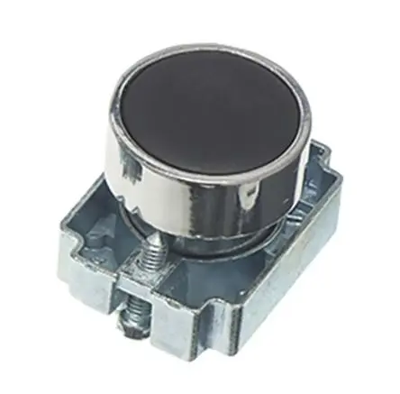 Produktfoto 1 von RS PRO RCAS Drucktastenkopf Ø 22 mm, Schwarz Tastend Rund Rund Metall, IP65