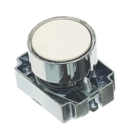 Produktfoto 1 von RS PRO RCAS Drucktastenkopf Ø 22 mm, Weiß Tastend Rund Rund Metall, IP65