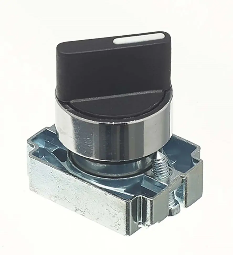 Produktfoto 1 von RS PRO Wählschalterkopf Schwarz 3-Positionen 22mm Rastend