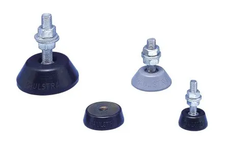 Produktfoto 1 von Paulstra Hutchinson Verstellbarer Fuß M8 bis 30 daN x 38 mm Stahl, Ø 32 mm x 53 mm