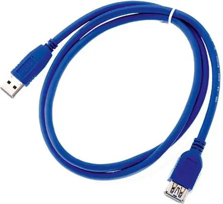 Produktfoto 1 von Wurth Elektronik Stecker WR-COM IC-Buchse USB-Kabel, USB Typ A Buchse / USB Typ A, 1 m USB 3.0 Blau