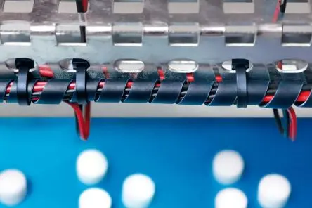 Produktfoto 1 von SES Sterling PP12 MDE Spiral-Kabelschutzschlauch PP Blau, für Kabel-Ø 10mm bis 40mm, Länge 25m